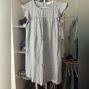 Cynthia Rowley small blue and white striped linen dress